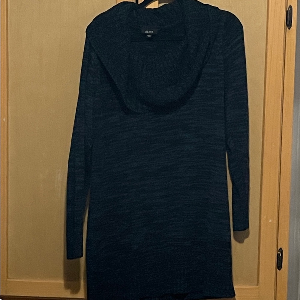 Alyx Dark Blue and Black Cowl Neck Sweater